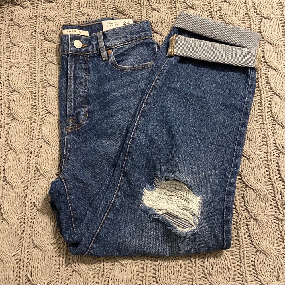 PacSun High Rise Straight Leg Jeans - Picture 2 of 8